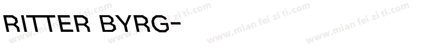 ritter byrg字体转换